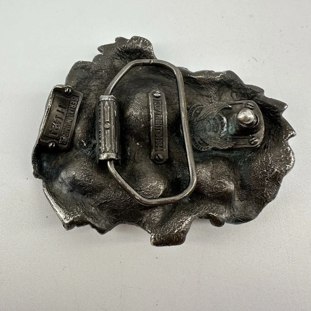 Vintage Belt Buckle Dragon Slayer Knight Nude‎ Woman 1984 Serial #H1421 GABC USA